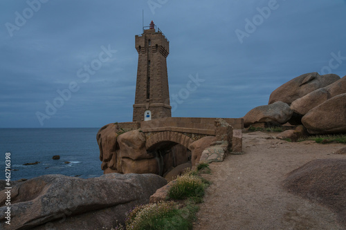 Ploumanach lighthouse on the french coast. © roostler