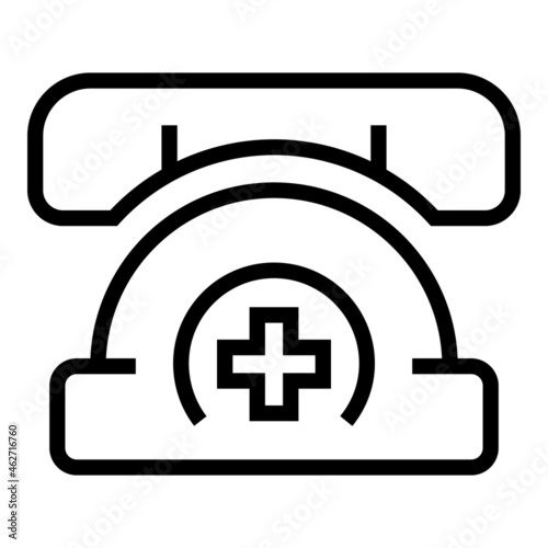 Medical call icon outline vector. Online emergency. Doctor sos