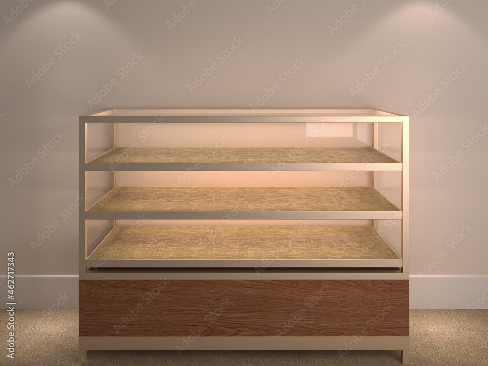Fototapeta premium 3d rendering of an elegant display table ready to insert your objects as jewels or timepieces