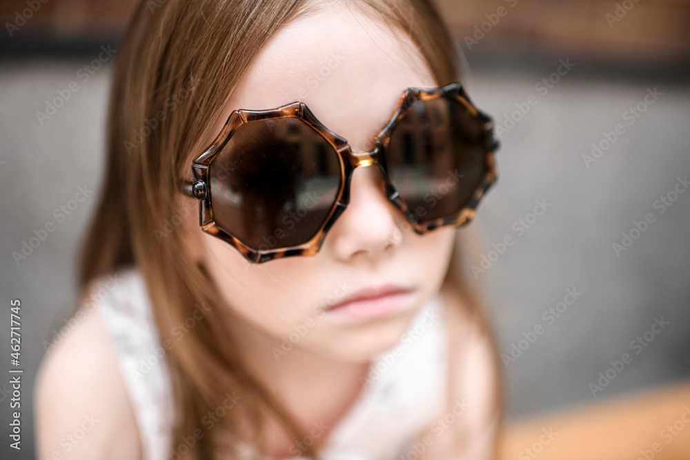 Portrait of a girl with sunglasses Portrait of a girl with sunglasses