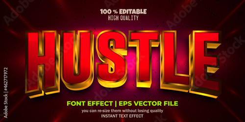 editable font effect hustle text style