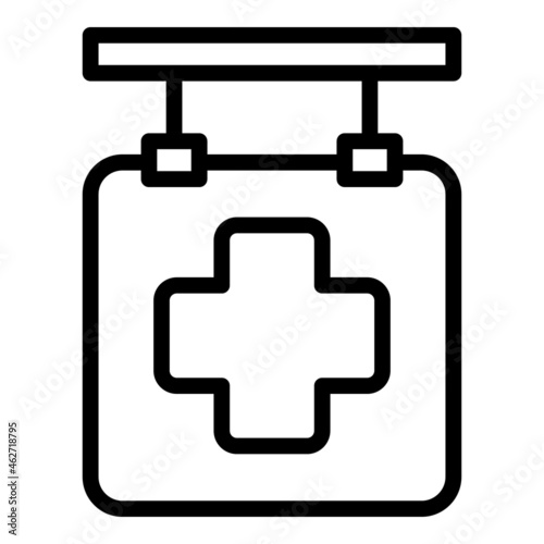 Medical board icon outline vector. Health doctor. Clinic patient