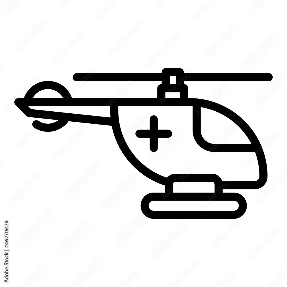 Rescue helicopter icon outline vector. Air search. Emergency aviation Rescue helicopter icon outline vector. Air search. Emergency aviation