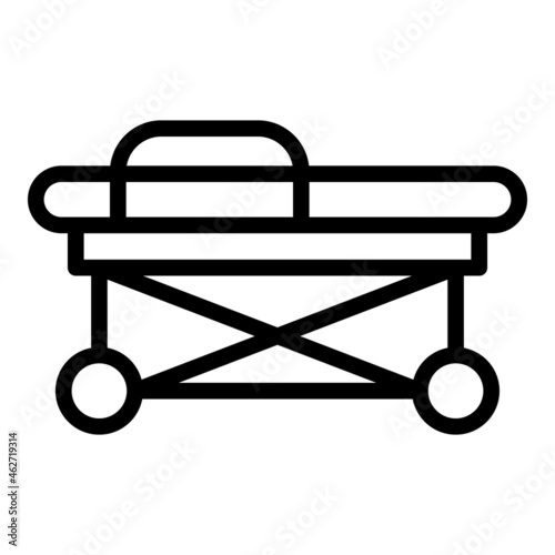 Cart hospital bed icon outline vector. Medical patient. Room clinic
