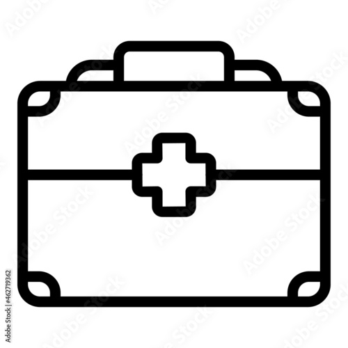 Hospital first aid kit icon outline vector. Emergency box. Health bag case