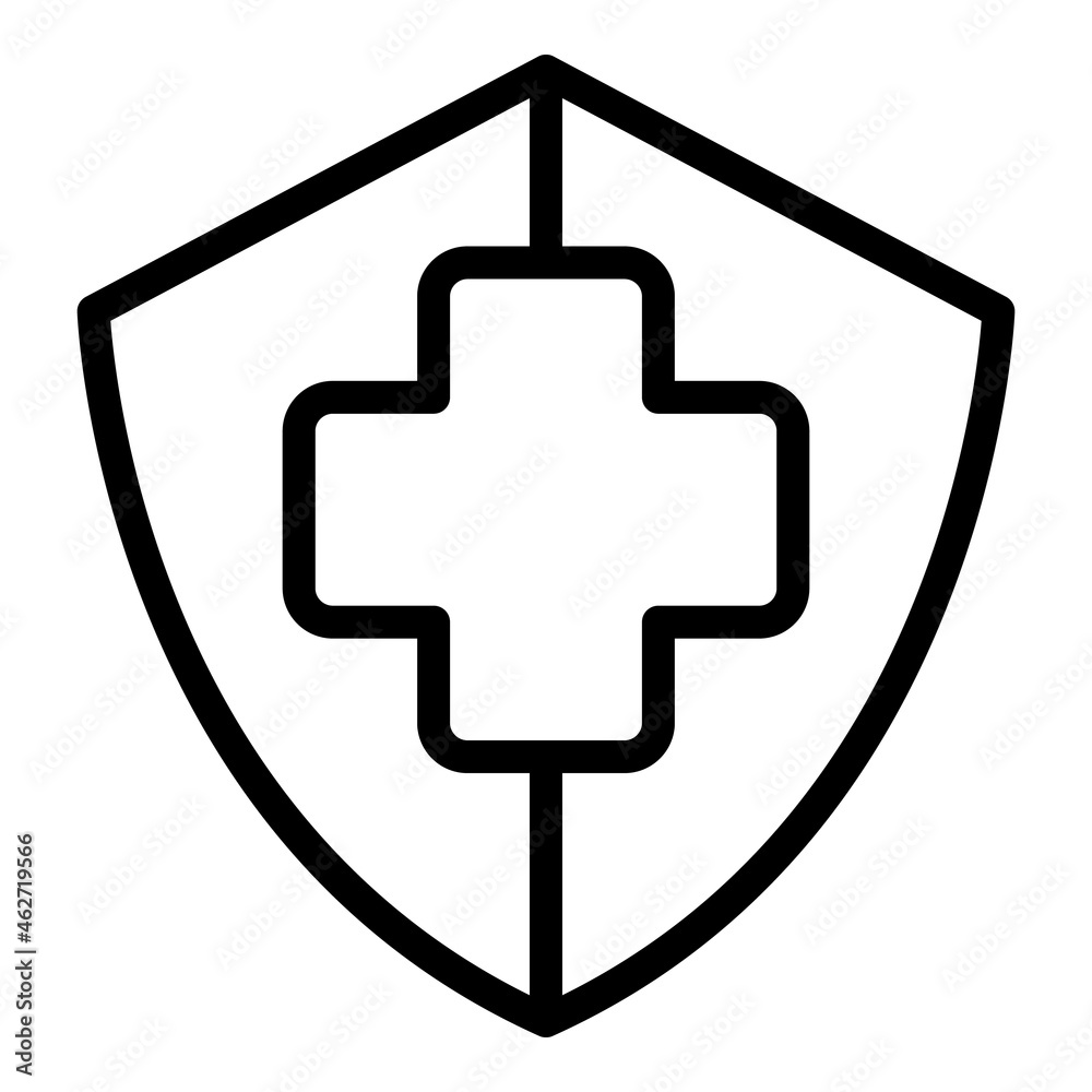 Clinic medical insurance icon outline vector. Health life. Care shield Clinic medical insurance icon outline vector. Health life. Care shield