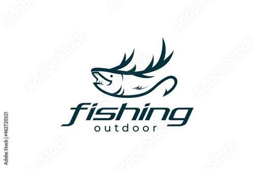 fishing logo design, outdoor logo design, fishing club logo