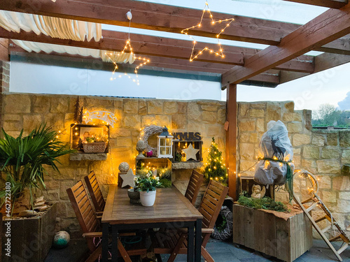 Winterterrasse, Weihnachtsterrasse, Weihnachtsgarten