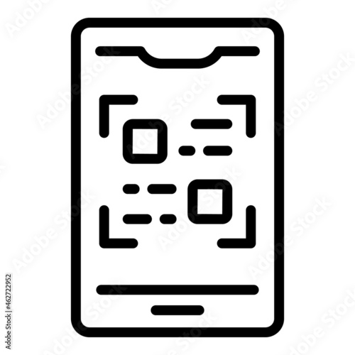 Parcel qr ode icon outline vector. Delivery order. Express service