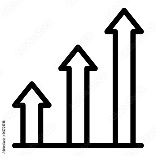 Rise customer graph icon outline vector. Satisfaction level. Happy emoji