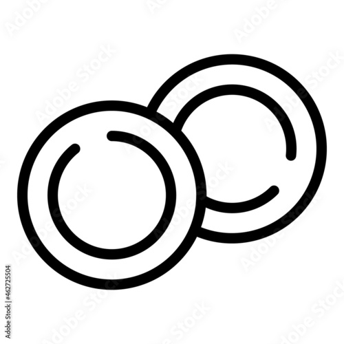 Auditory earplugs icon outline vector. Listen protection. Reduction ppe