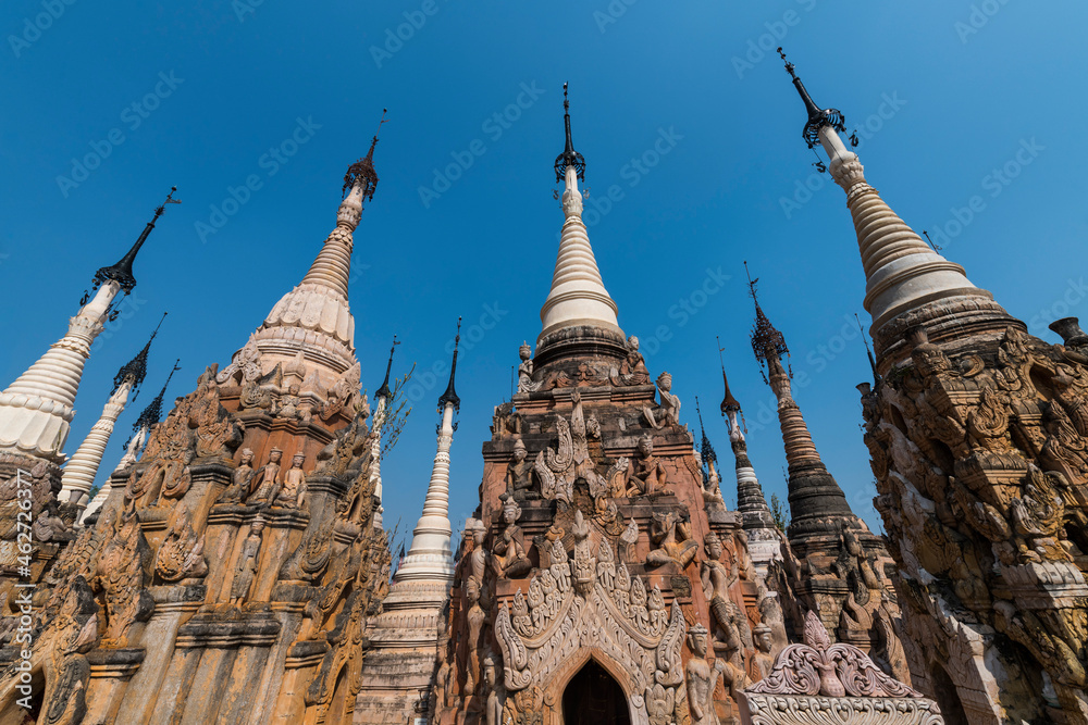Myanmar, Shan state, Kakku,ÔøΩKakkus pagoda with its 2500 stupas Myanmar, Shan state, Kakku,ÔøΩKakkus pagoda with its 2500 stupas
