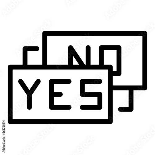 Code yes no icon outline vector. Cms development. Website design