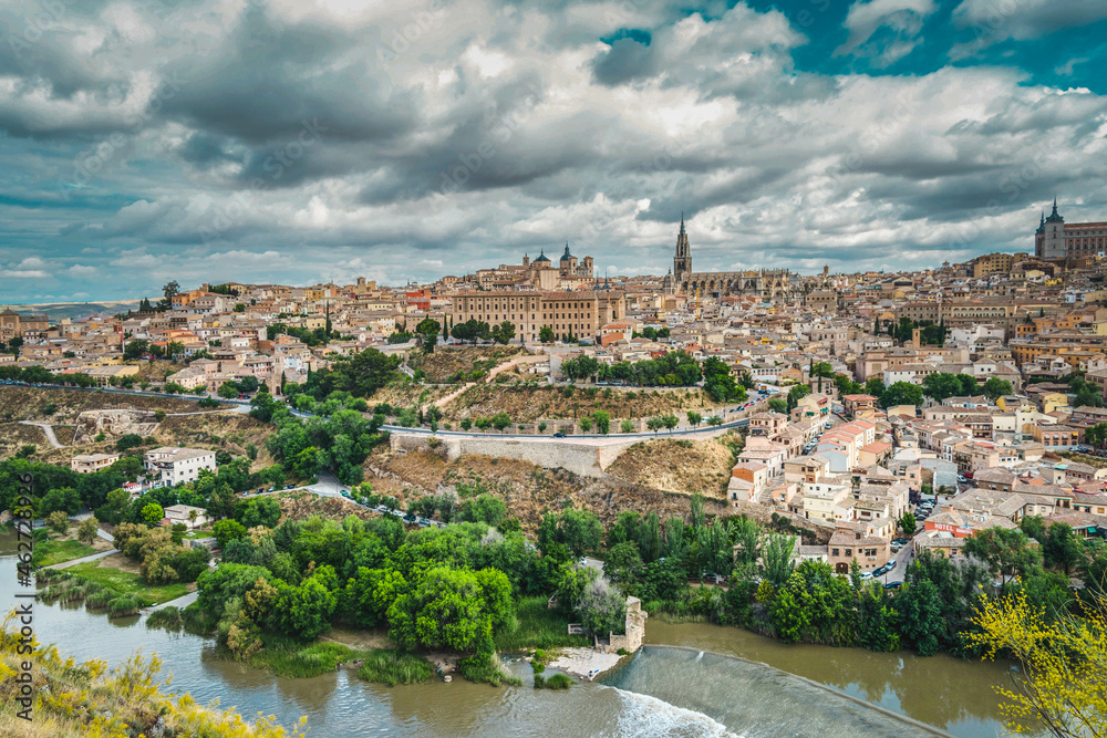 Panorama view of Toledo Spain