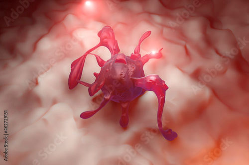 Three dimensional render ofÔøΩpathogenicÔøΩmetastasis photo