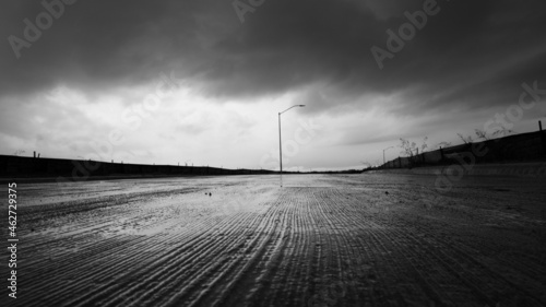 Wet Road and Lamp