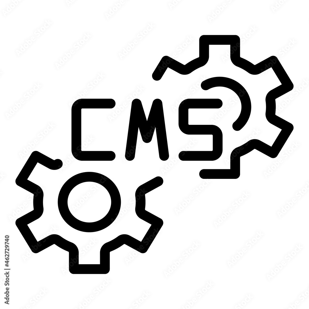 Cms system icon outline vector. Html design. Page pc Cms system icon outline vector. Html design. Page pc
