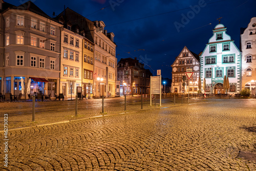 Germany, Erfurt, Domplatz at night photo