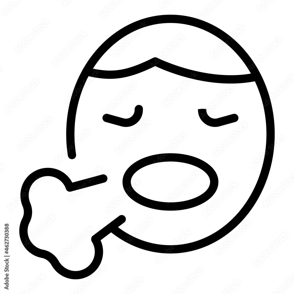 Nervous man icon outline vector. Panic attack. Mental fear Nervous man icon outline vector. Panic attack. Mental fear