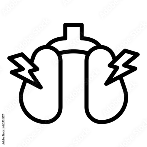 Fear respiration icon outline vector. Panic attack. Mental anger