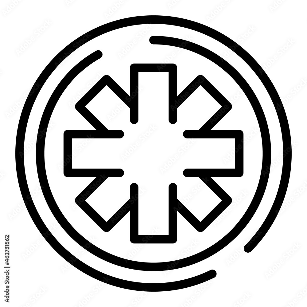 Stress first help icon outline vector. Panic fear. Anxiety disorder