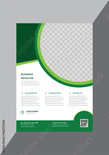 Green creative corporate business flyer design template