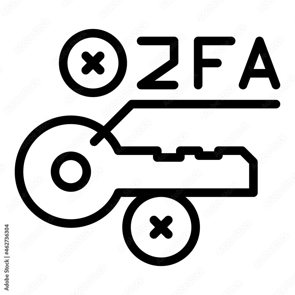 Secure key icon outline vector. Login step. Multi password Secure key icon outline vector. Login step. Multi password