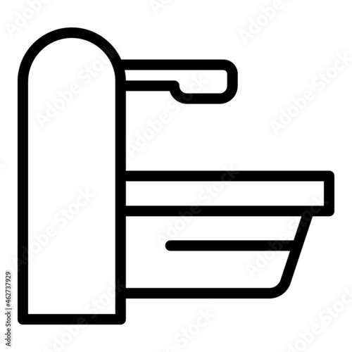 Mri equipment icon outline vector. Xray machine. Medical health