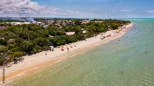 Santa Cruz Cabrália, Bahia. Aerial view of Mutá beach photo