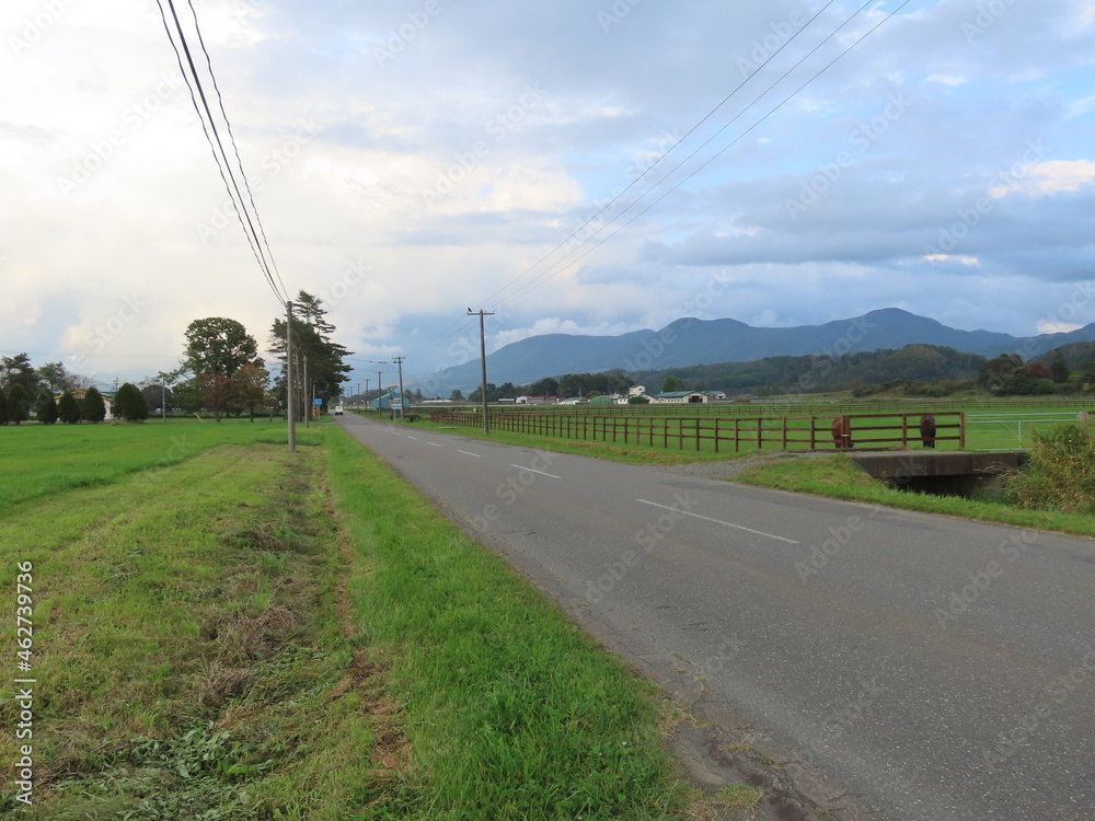A country road in Shizunai