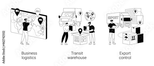 Transportation taxes abstract concept vector illustrations.