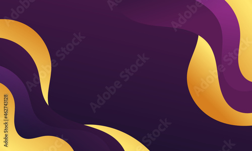 Abstract purple luxury wave background. Modern background design. golden color. Fluid shapes composition. Fit for presentation design. website, basis for banners, wallpapers, brochure, posters