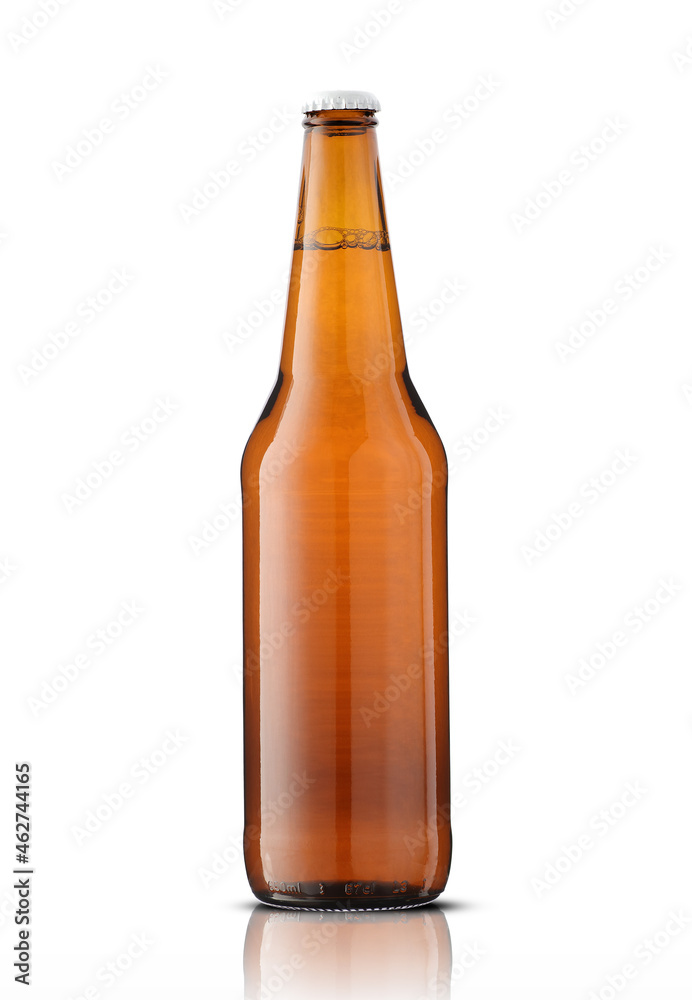 large glass bottle with beer