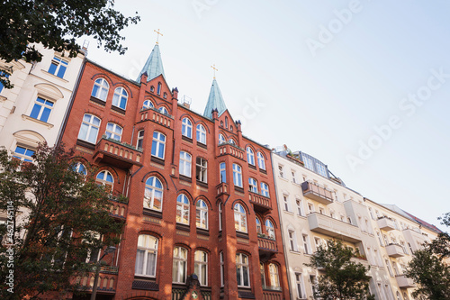 Germany, Berlin-Mitte, historical refurbished multi-family houses photo