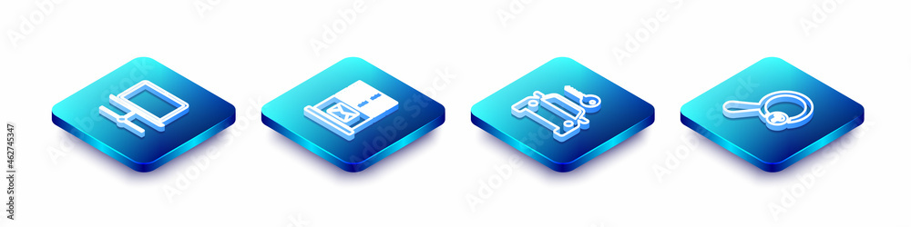 Set Isometric line Computer network, Mail server, Car rental and Unknown search icon. Vector Set Isometric line Computer network, Mail server, Car rental and Unknown search icon. Vector