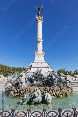 France, Gironde, Bordeaux, Monument auxÔøΩGirondinsÔøΩfountain photo