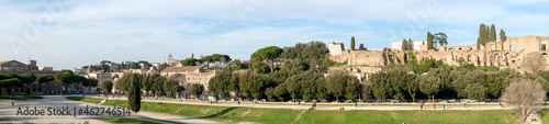 Italy, Rome, Panorama of Palatine Hill