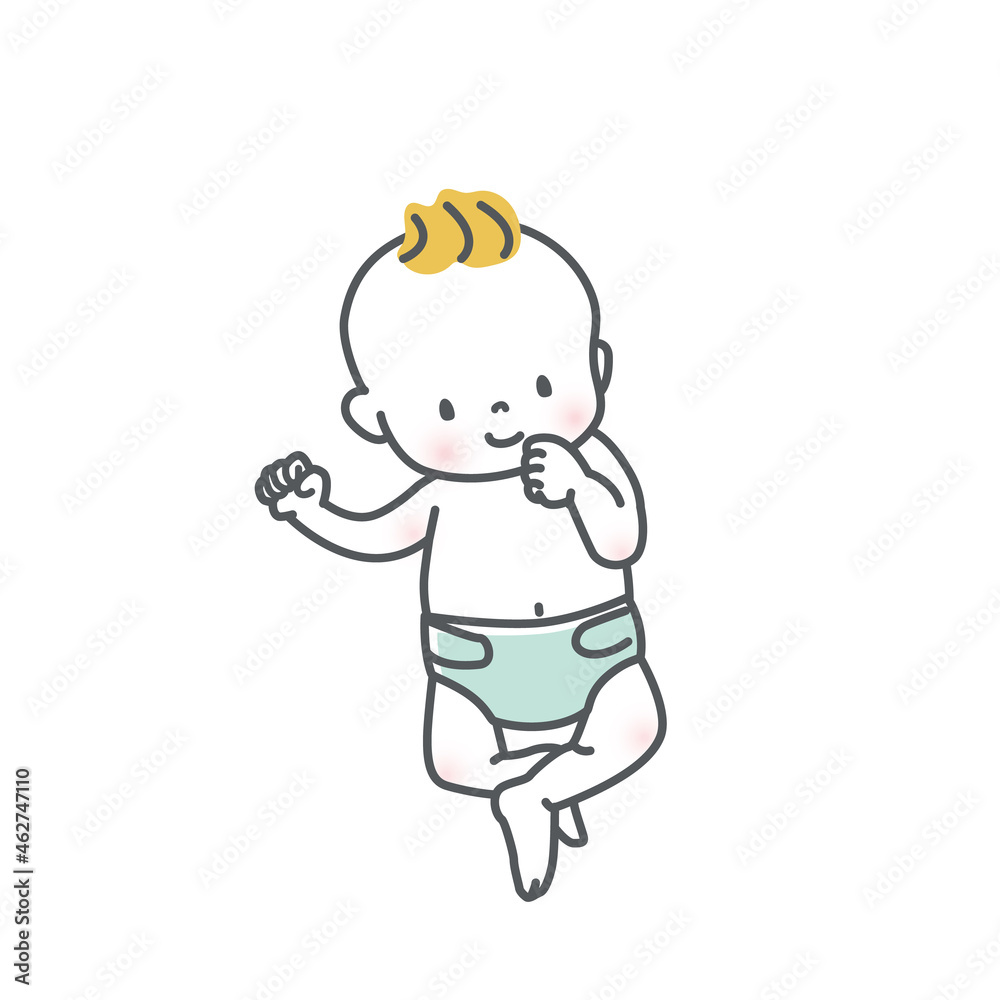 かわいい赤ちゃんのイラスト素材セット かわいい赤ちゃんのイラスト素材セット