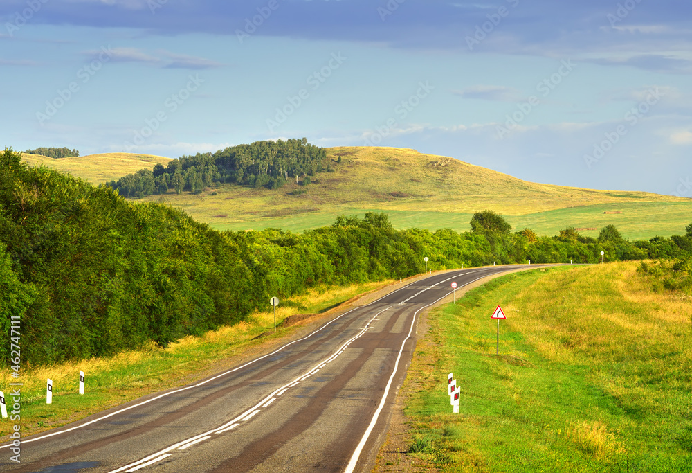 A road in the steppes of Khakassia