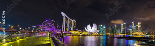 Skyline of Singapore with Marina Bay, Singapore photo