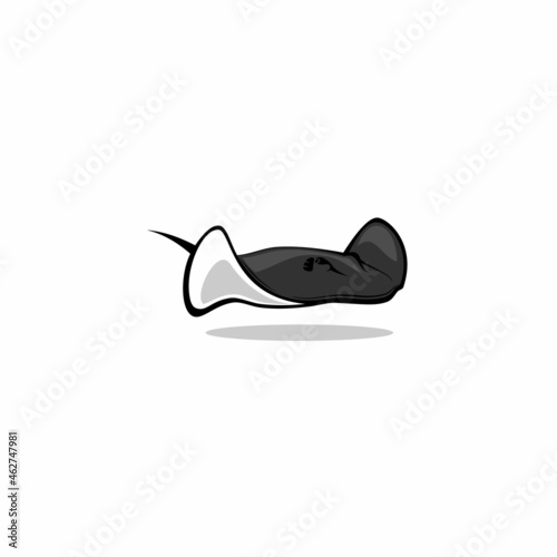 Stingray logo design. sea food. tropical fish