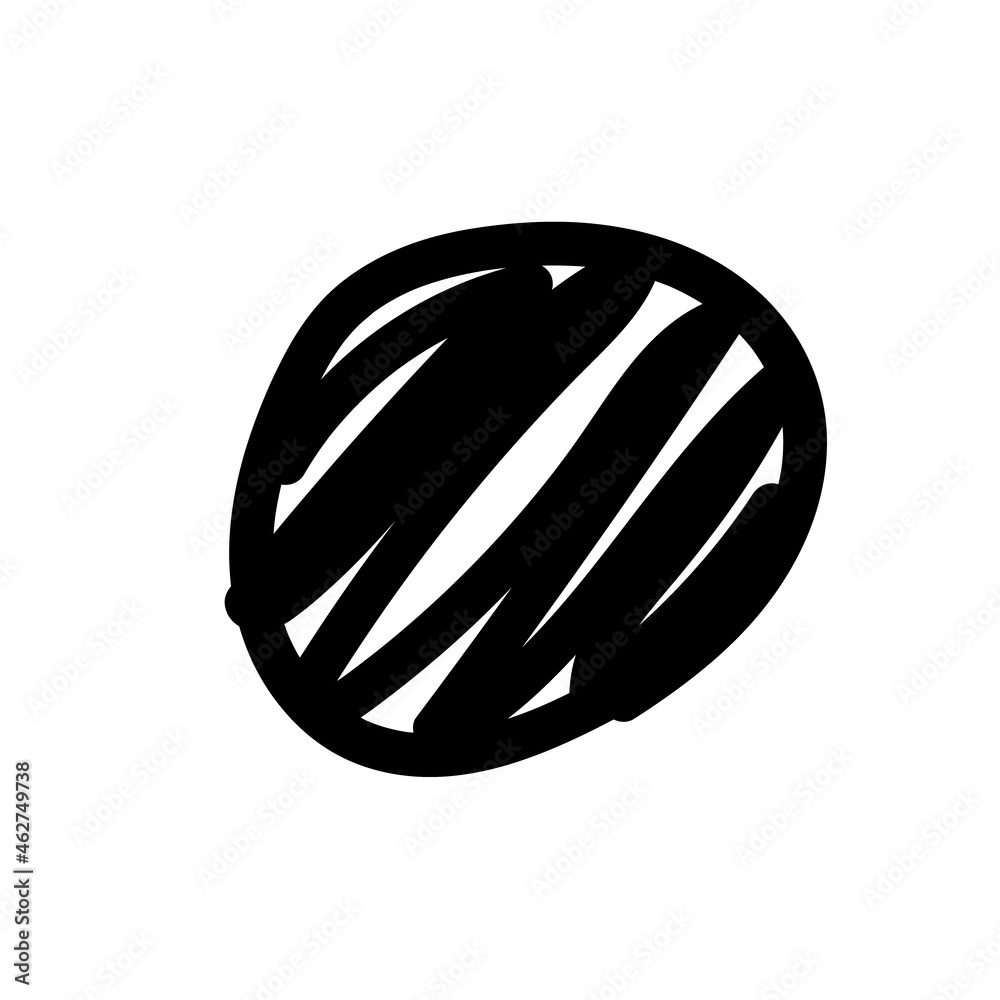Hand drawn vector doodle illustration, abstract handwriting. Scribbled shape of a painted circle Hand drawn vector doodle illustration, abstract handwriting. Scribbled shape of a painted circle
