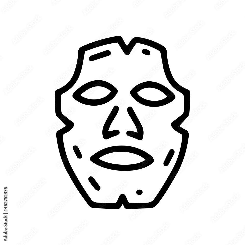 facial sheet mask line vector doodle simple icon facial sheet mask line vector doodle simple icon