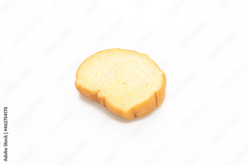 potatoes bread sliced on white background