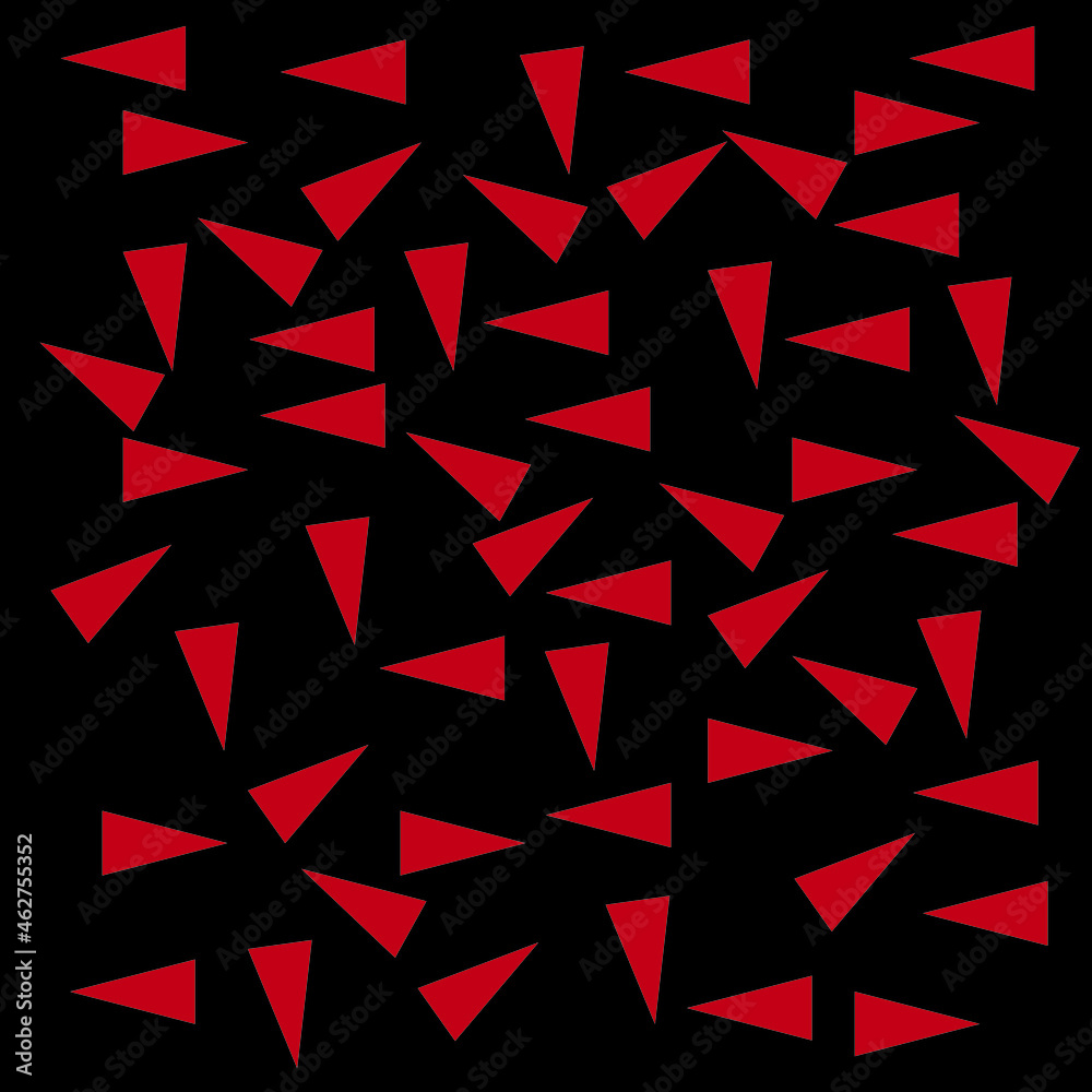 Random triangle or Red flag isolated on black background Random triangle or Red flag isolated on black background