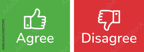 Agree and disagree icon symbol vector illustration.