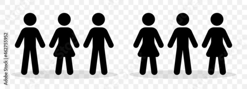 Group of people icon on transparent background.