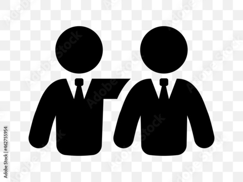 Partner icon on transparent background. Business team concept