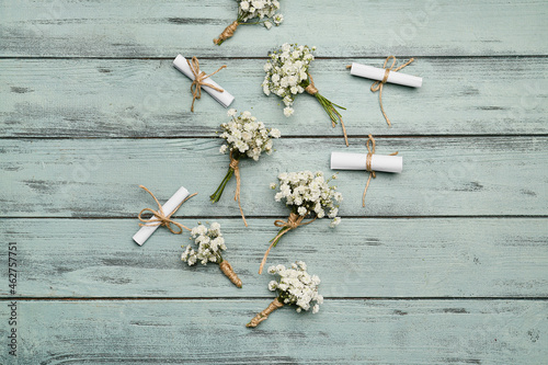 White gypsophila flowers an...