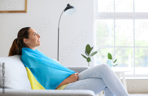 Young woman with Ukrainian ...